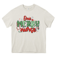 Cream one merry nurse Heavy Core Tee - MaliasSmallBusiness