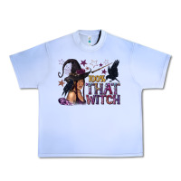 Grape Ice 100% That Witch Black Afro Witch Urban Heavy Tee - texasbilliewilder