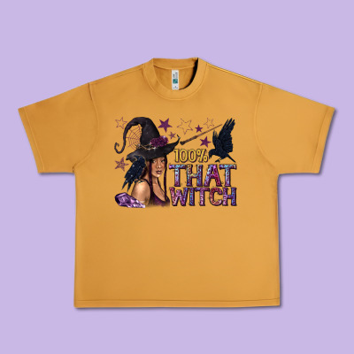 100% That Witch Black Afro Witch Urban Heavy Tee Designed By Texasbilliewilder