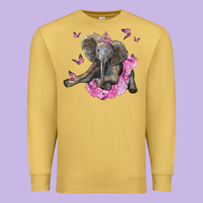 Baby Elephant With Tutu Premium Sweatshirt Designed By Lillyallendesigns