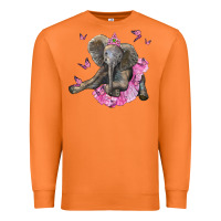 Carrot baby elephant with tutu Premium Sweatshirt - LillyAllenDesigns