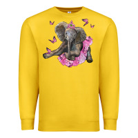 Lemon baby elephant with tutu Premium Sweatshirt - LillyAllenDesigns