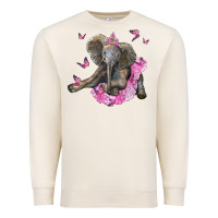 Sandshell baby elephant with tutu Premium Sweatshirt - LillyAllenDesigns