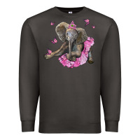 Smoke baby elephant with tutu Premium Sweatshirt - LillyAllenDesigns