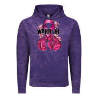 Cloud Purple Warrior Breast Cancer with boxing gloves Vintage Hoodie - NancyCooperArtShop