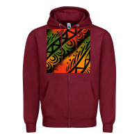 Burgundy african tribal seamless pattern Zipper Hoodie - BundleAndBundleShop