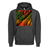 Charcoal Heather african tribal seamless pattern Zipper Hoodie - BundleAndBundleShop