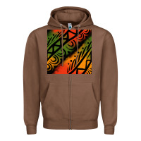 Chestnut african tribal seamless pattern Zipper Hoodie - BundleAndBundleShop