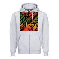 Heather Grey african tribal seamless pattern Zipper Hoodie - BundleAndBundleShop