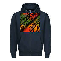 Navy african tribal seamless pattern Zipper Hoodie - BundleAndBundleShop