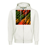 Oatmeal Heather african tribal seamless pattern Zipper Hoodie - BundleAndBundleShop