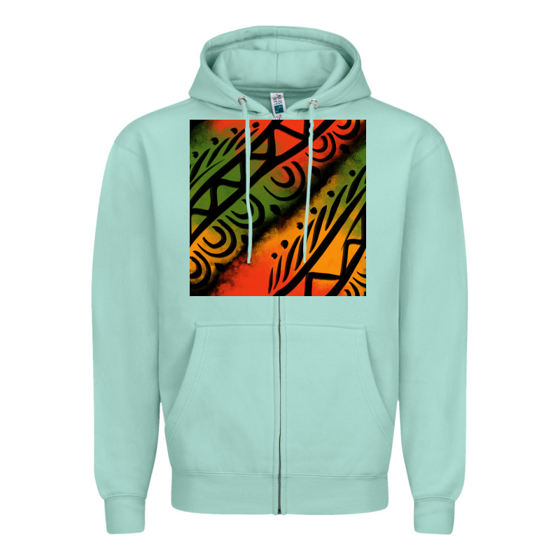 African Tribal Seamless Pattern Zipper Hoodie by BundleAndBundleShop | Teevron