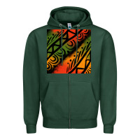 Sports Green african tribal seamless pattern Zipper Hoodie - BundleAndBundleShop