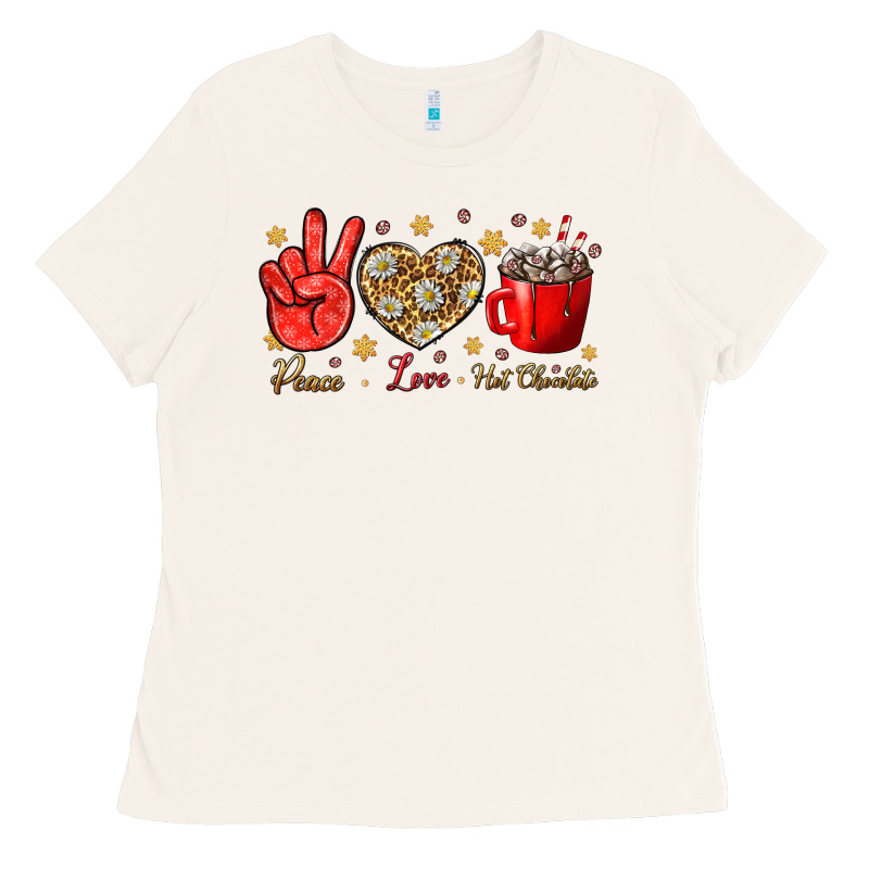 Peace Love Hot Chocolate Ladies Tee by BundleAndBundleShop | Teevron