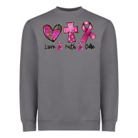 Storm Love Faith cure Breast Cancer Heavyweight Sweatshirt - FaDigitalArtStudio