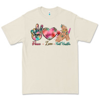 Bone Peace Love Nail Hustler Premium Tee - BundleAndBundleShop