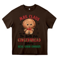 Chocolate Brown mrs claus the north pole gingerbread bakery real g Heavy Core Tee - MaliasSmallBusiness