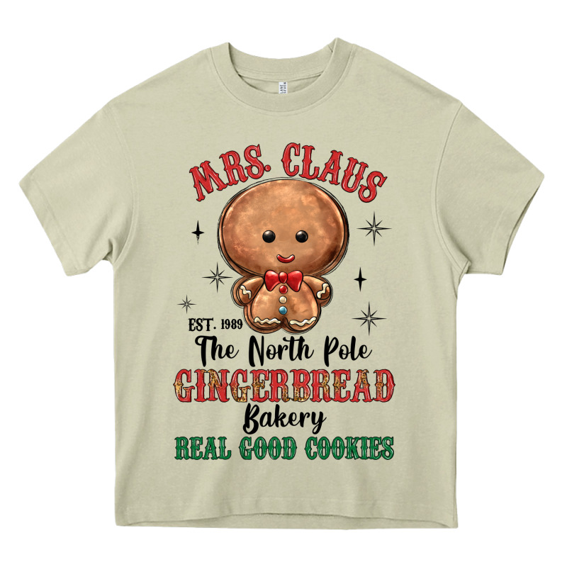 Mrs Claus The North Pole Gingerbread Bakery Real G Heavy Core Tee by MaliasSmallBusiness | Teevron