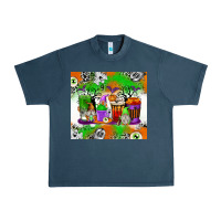 Midnight Navy Halloween Coffee Cups Urban Heavy Tee - texasbilliewilder