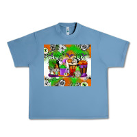 Pebble Blue Halloween Coffee Cups Urban Heavy Tee - texasbilliewilder
