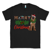 Black merry christmas german shepherd Classic Tee - RanaPortraitStore
