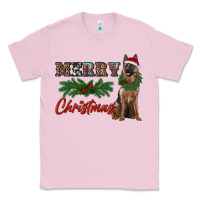 Bubblegum Pink merry christmas german shepherd Classic Tee - RanaPortraitStore