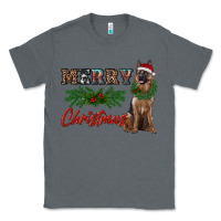 Charcoal Heather merry christmas german shepherd Classic Tee - RanaPortraitStore