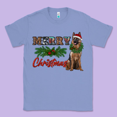 Merry Christmas German Shepherd Classic Tee Designed By Ranaportraitstore