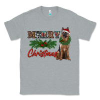 Heather Grey merry christmas german shepherd Classic Tee - RanaPortraitStore