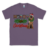Lavender merry christmas german shepherd Classic Tee - RanaPortraitStore