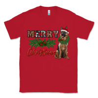 Red merry christmas german shepherd Classic Tee - RanaPortraitStore