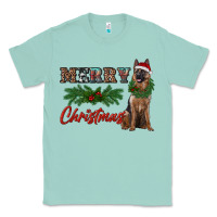Seafoam merry christmas german shepherd Classic Tee - RanaPortraitStore