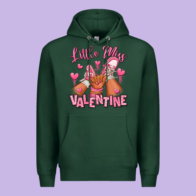 Little Miss Valentine Afro Kid Sneakers Premium Hoodie Designed By Ranaportraitstore