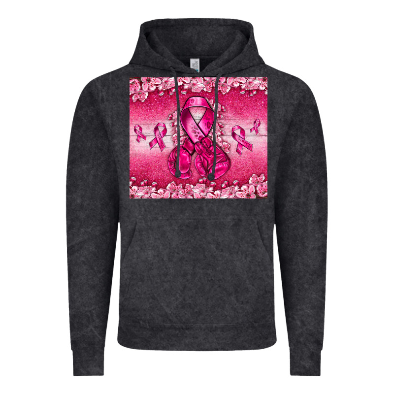 Breast Cancer With Boxing Gloves Vintage Hoodie by NancyCooperArtShop | Teevron