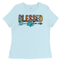 Baby Blue Blessed Life Ladies Tee - BundleAndBundleShop