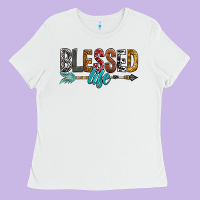Blessed Life Ladies Tee Designed By Bundleandbundleshop