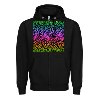 Black tiger glitter seamless pattern Zipper Hoodie - BundleAndBundleShop