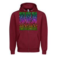 Burgundy tiger glitter seamless pattern Zipper Hoodie - BundleAndBundleShop