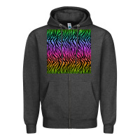 Charcoal Heather tiger glitter seamless pattern Zipper Hoodie - BundleAndBundleShop