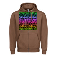 Chestnut tiger glitter seamless pattern Zipper Hoodie - BundleAndBundleShop