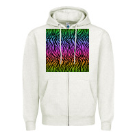 Oatmeal Heather tiger glitter seamless pattern Zipper Hoodie - BundleAndBundleShop