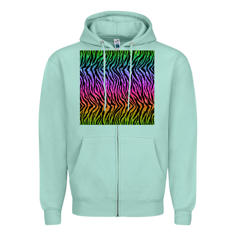 Tiger Glitter Seamless Pattern Zipper Hoodie by BundleAndBundleShop | Teevron