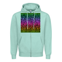 Seafoam tiger glitter seamless pattern Zipper Hoodie - BundleAndBundleShop