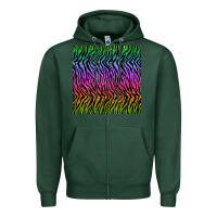 Sports Green tiger glitter seamless pattern Zipper Hoodie - BundleAndBundleShop