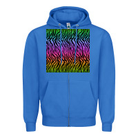True Royal tiger glitter seamless pattern Zipper Hoodie - BundleAndBundleShop