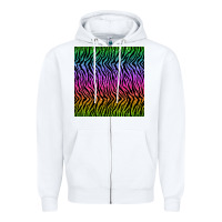 White tiger glitter seamless pattern Zipper Hoodie - BundleAndBundleShop