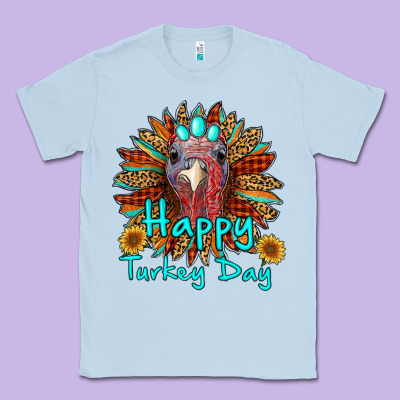 Happy Turkey Day Sunflower Classic Tee Designed By Ranaportraitstore