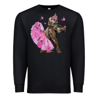 Black Baby Gorilla With Tutu Premium Sweatshirt - LillyAllenDesigns