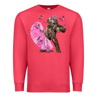 Cardinal Baby Gorilla With Tutu Premium Sweatshirt - LillyAllenDesigns