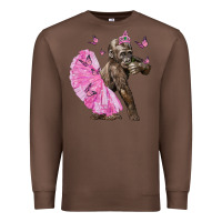 Chestnut Baby Gorilla With Tutu Premium Sweatshirt - LillyAllenDesigns